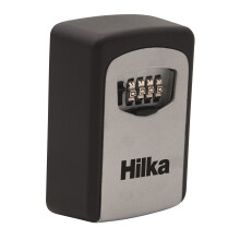 70104050 Wall Mounted Key Storage Box, Black/Silver, 15x7x21.5cm