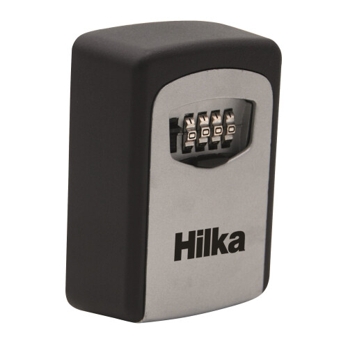 Hilka 70104050 Wall Mounted Key Storage Box, Black/Silver, 15x7x21.5cm