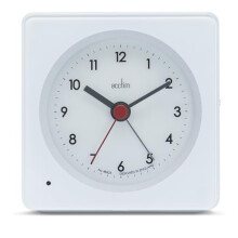 Barber Analogue Alarm Clock Smartlite Crescendo Easy Set Alarm White