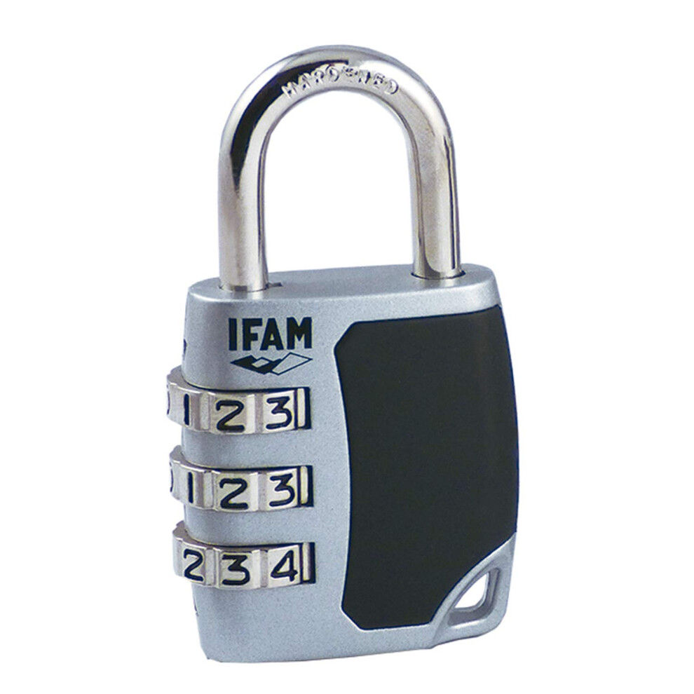 Ifam Cs Series Combination Padlock, Model C35s, Ideal For Bags, Suitcases And Luggage, Chrome Steel, Over 1,000 Combinations, Security And Protection