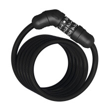 Antivol - ABUS - 4508C - Staal - 3 cijfers - 8 mm - Zwart