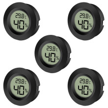 5-Pack LCD Digital Hygrometer Thermometer, Indoor Outdoor Humidity Meter Temperature Gauge for Humidifiers Dehumidifiers Greenhouse Basement Babyroom,