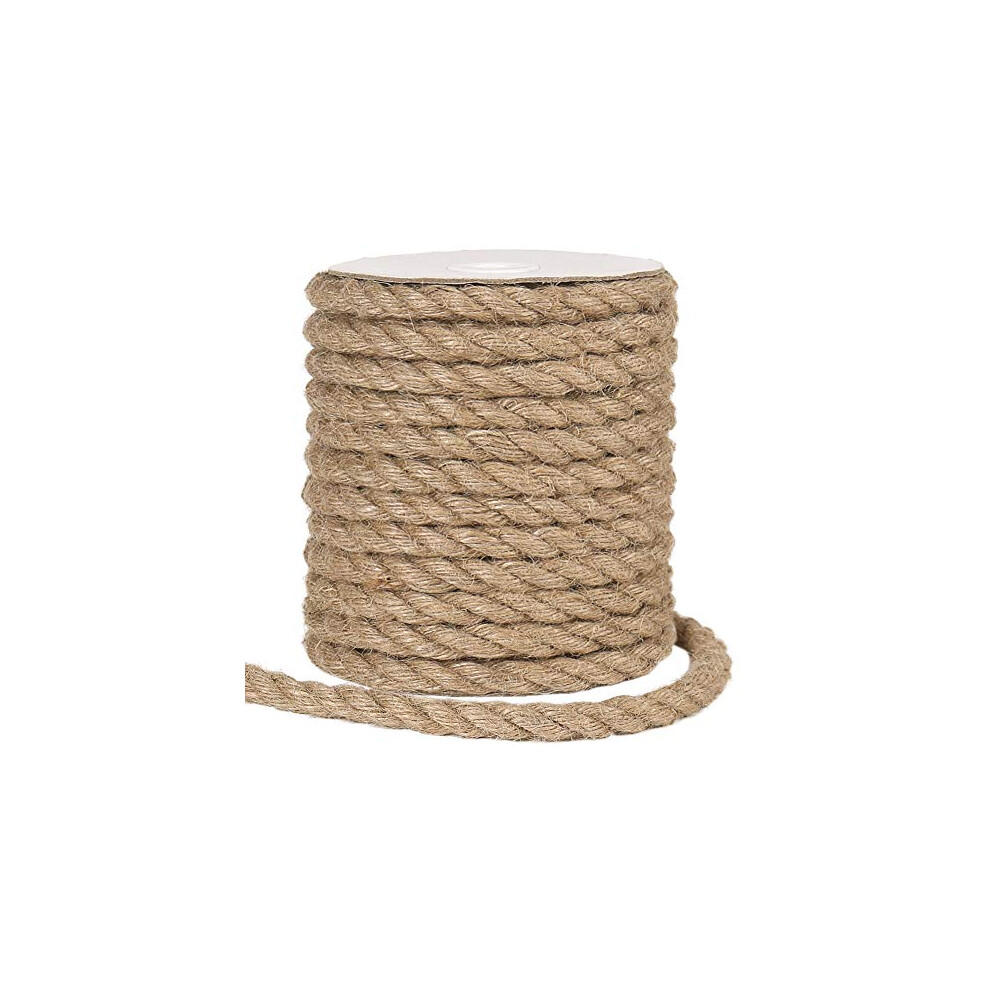 12Mm Jute Rope, 33 Feet Thick Garden Rope Jute Twine String For Cat Scratcher, Gardening, Bundling And Wall Hanging Craft Decorative (Brown) 613072589382