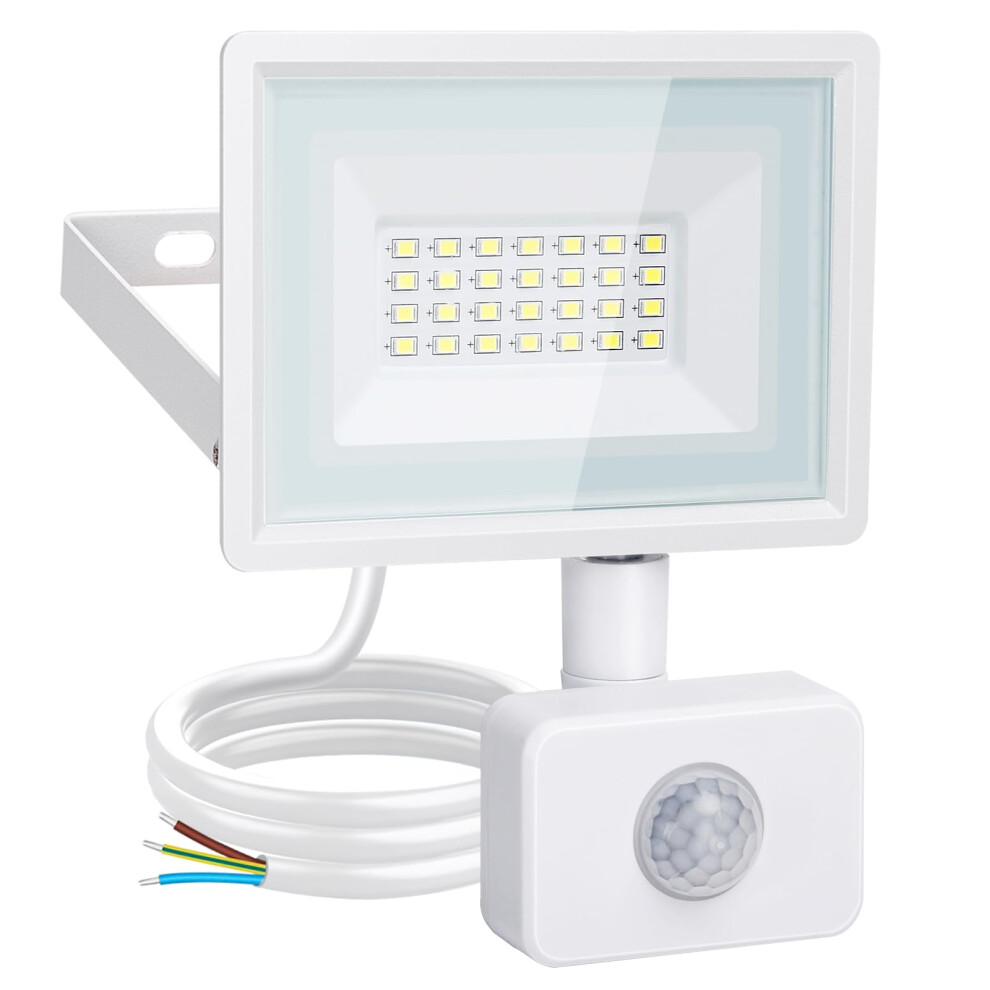 Aigostar Security Lights Outdoor Motion Sensor, 20W PIR Floodlight, 1800 Lumens Security Light 6500K, IP65 Waterproof Motion Sensor Lights Outdoor Main Powered for Backyard, Garden - Image 2