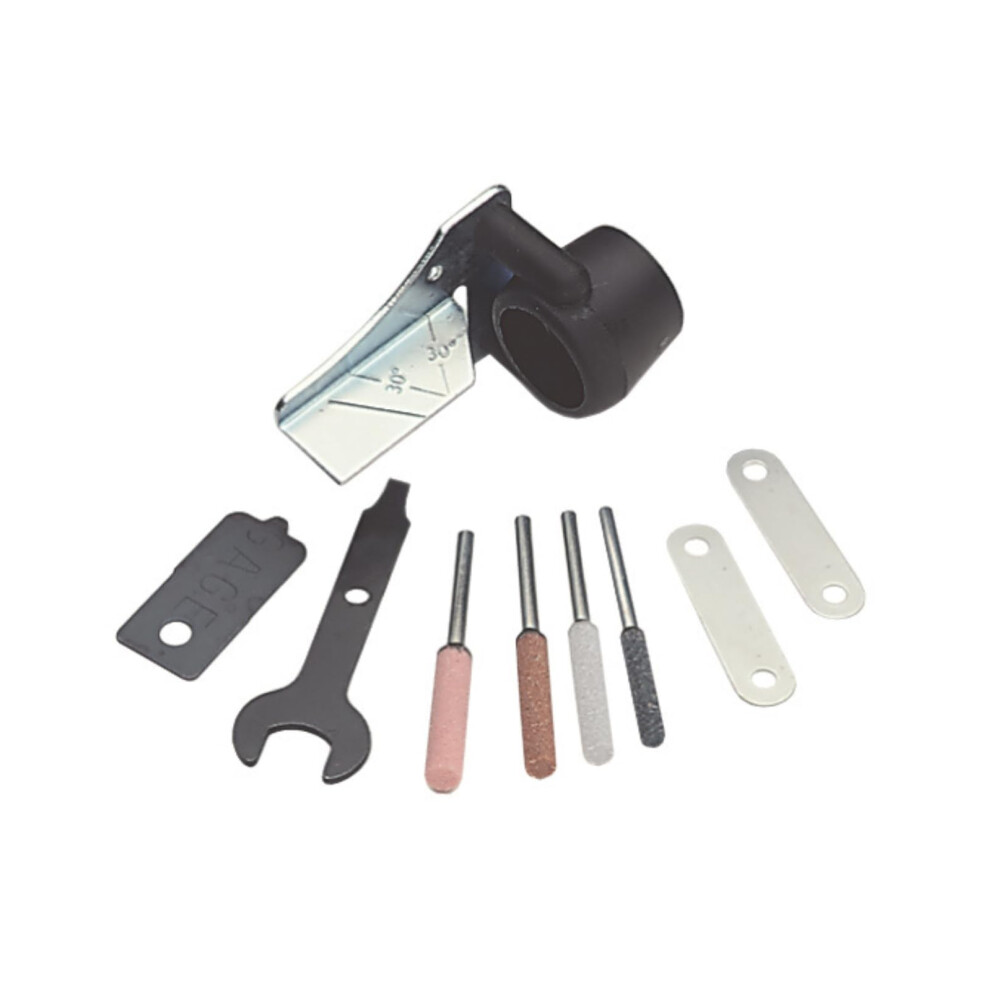 1453 Chainsaw Sharpening Kit, Rotary Tool Accessory Set with Sharpening Angle Guide Attachment and Grinding Stones