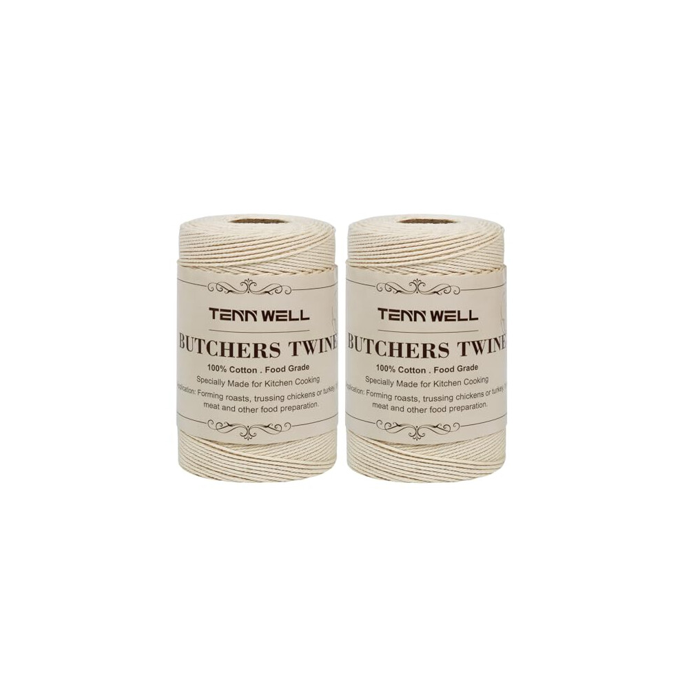 Butchers Twine, 1312 Feet Strong Cotton Kitchen Twine Food Safe Oven Cooking String For Meat Trussing Tying, Chicken Roasting And Sausage Making 613072587784