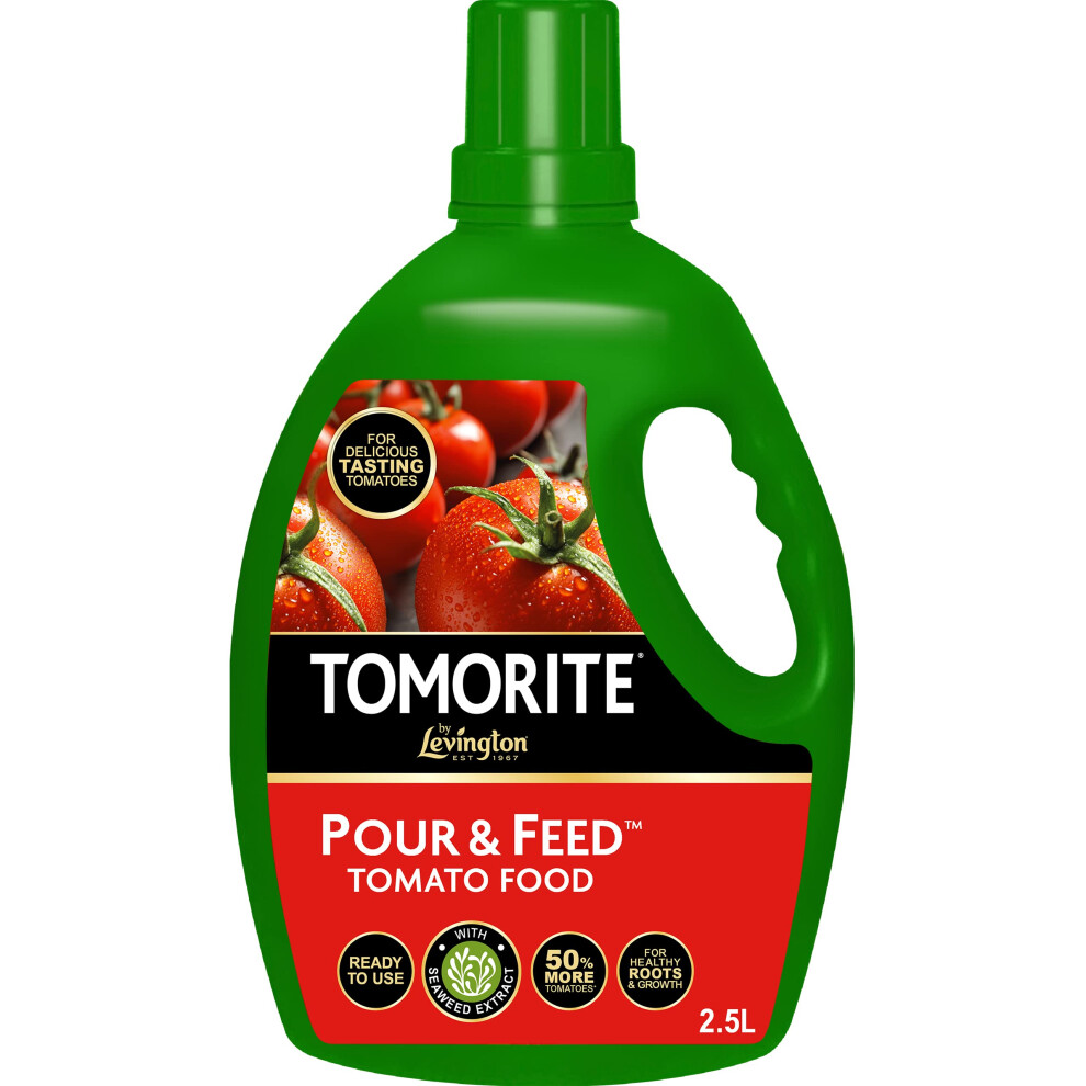 Levington Tomorite Pour And Feed Liquid Tomato Food, 2.5L Red