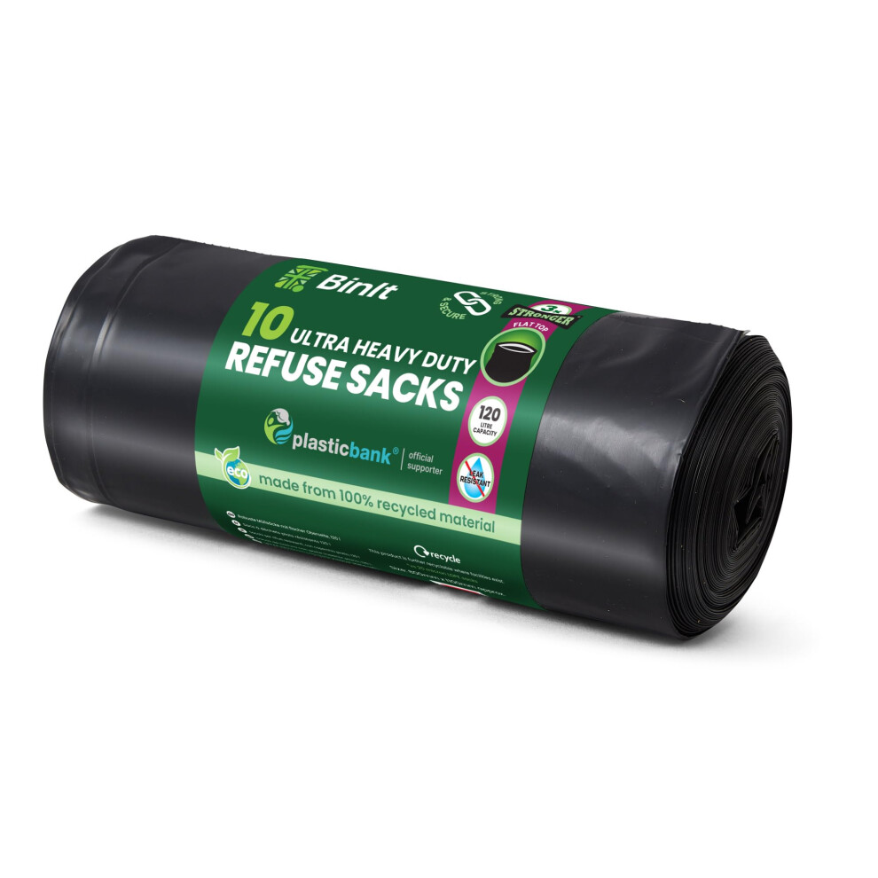 Bin It 10 Ultra Heavy Duty, 120 Litre Xl Refuse Sacks, Bin Bags, Bin Liners, 80Kg Lift Tested, Super Strong, 60 Μm, Perfect For Household, Office, Garden, - Image 5