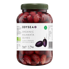 Organic Unpitted Kalamata Olives in brine, 1kg