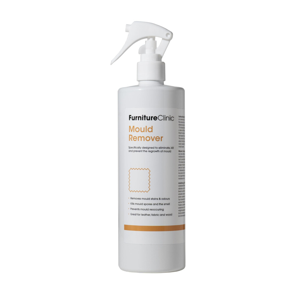 Furniture Clinic Mould Remover Spray - Kills Mould & Spores On Contact And Prevents Regrowth – Removes Stubborn Mould Stains On Leather, Fabric & Wood – Safe To