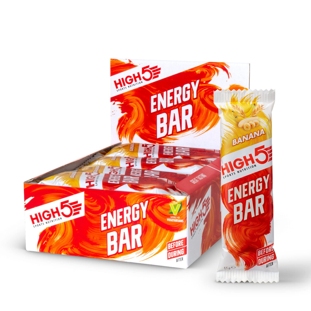 High5 Energy Bar - Real Fruits Soft Bar - No Artificial Sweeteners (Banana, 12 X 55G)