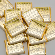 Gold Thank You Chocolate Neapolitans (50 Chocolates)