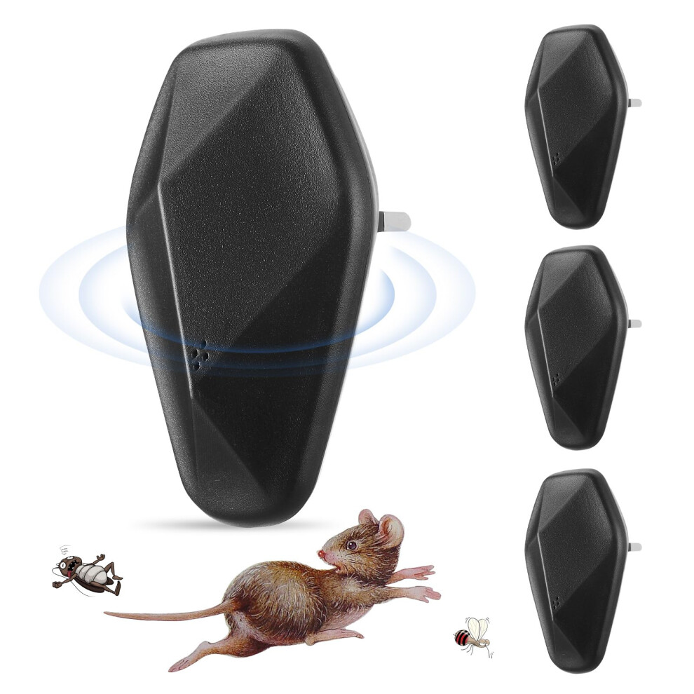 Ultrasonic Pest Repeller 4 Packs,Mouse Repellent Indoor Ultrasonic Plug in for Roach, Rodent, Mouse, Bugs, Mosquito, Mice, Spider, Electronic Pest