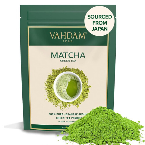VAHDAM Japanese Matcha Tea Powder 100g - Authentic, Pure Matcha from Japan for Lattes, Smoothies & Baking