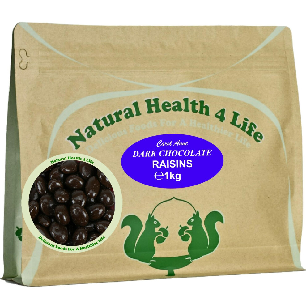 Carol Anne Dark Chocolate Raisins 1 Kg (1 Pouch) (1 Kg (Pack Of 1), Chocolate) (1 Kg (Pack Of 1), Chocolate)