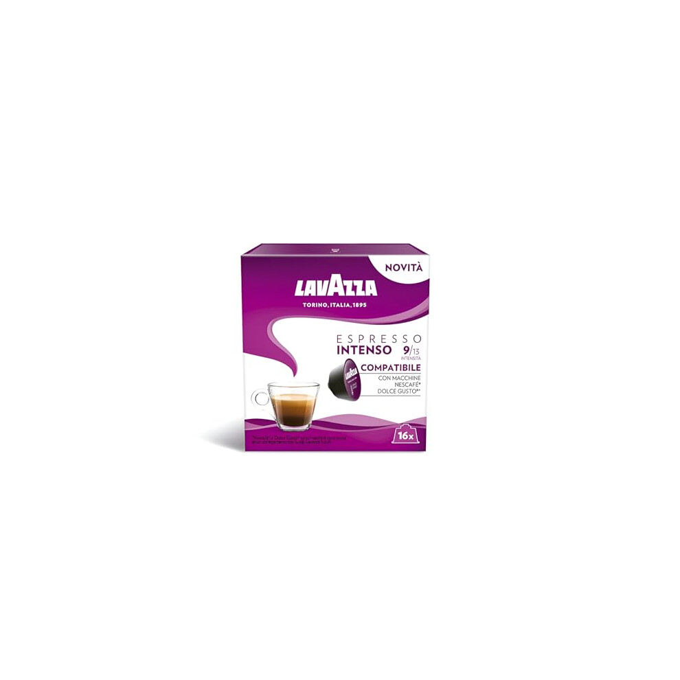 Dolce Gusto Compatible Lavazza Intenso Espresso Coffee Capsules (1 Pack of 16)