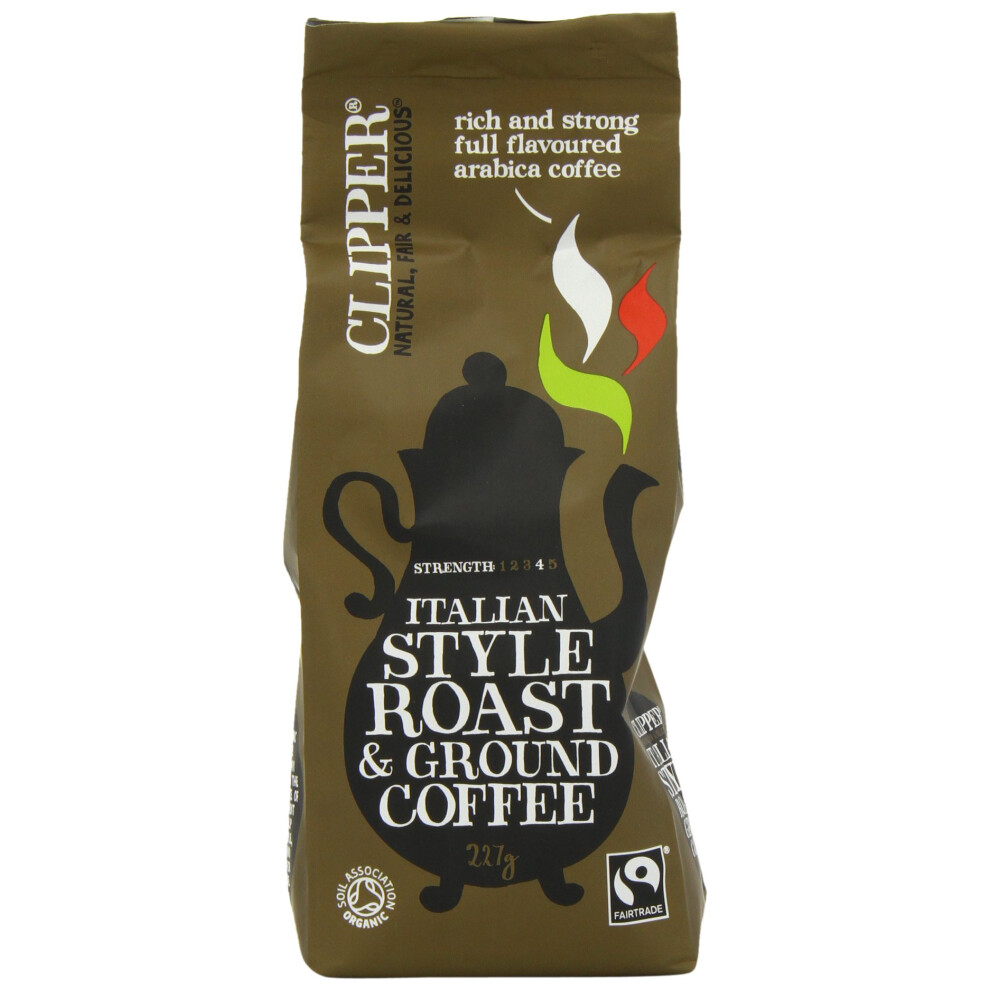 Fairtrade Organic Roast and Ground Coffee Italian Style, 227g