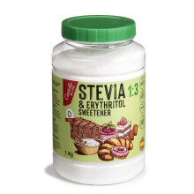Stevia + Erythritol 1:3 Sweetener | 1g = 3g of sugar | 100% Natural Sugar Substitute - 0 Calories - 0 Glycemic Index - Keto and Paleo - 0 Net