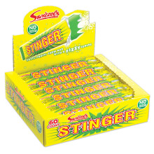 Stinger Tutti-Frutti Chew Bar Sweets with a Fizzy Centre, Vegan Chew Bars (Multipack of 60 Chew Bars)