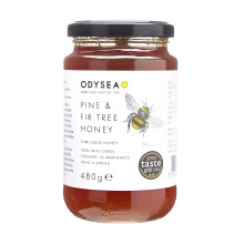 Pine and Fir Tree RAW HONEY, 480g - Award Winning - 100% Natural, Cold-Extracted, Pure & Unprocessed - Low in Sugar - Healthy - Premium - Greek - High