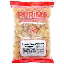 Crystallised Ginger 1kg - Crystalised Stem Ginger Root Chunks Dice Cubes Crystallized PURIMA