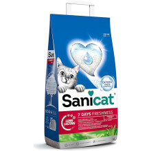 Sanicat Classic cat litter with Aloe Vera 7-day odour control Fast absorption product for your pets hygiene Keep Your Home Clean 4L capacity
