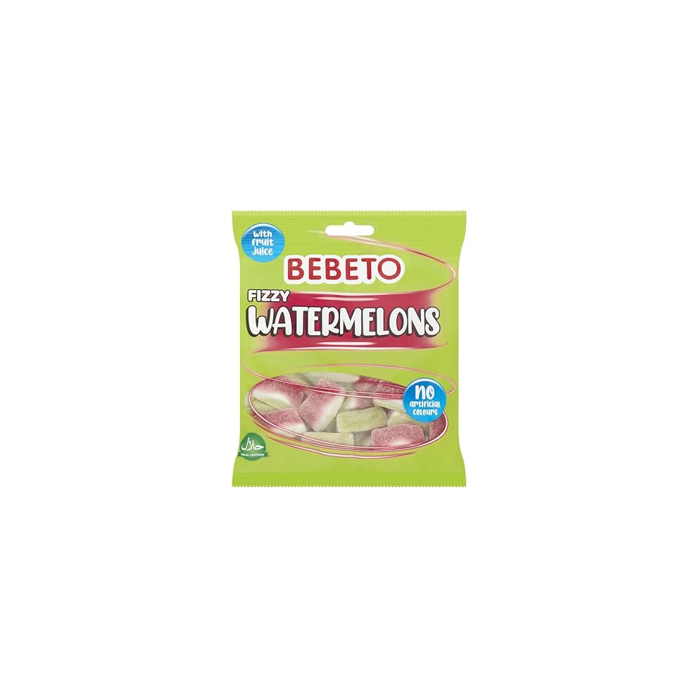 Bebeto Fizzy Watermelons Pack of 10 x 150g Soft Gummy Sweets No Artificial Color - Image 2