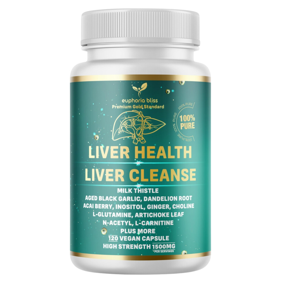 Liver Cleanse Detox Repair Formula | Milk Thistle Herbal Blend Supplement, Dandelion Root, Artichoke Extract, Turmeric, Ginger, Beetroot, Chicory Root