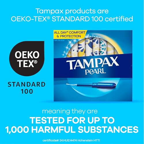 Pearl Tampons Regular Absorbency, With Leakguard Braid, Unscented, 50 Count 2