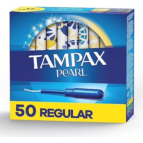 Pearl Tampons Regular Absorbency, With Leakguard Braid, Unscented, 50 Count