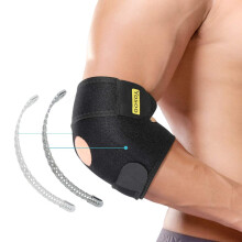 Elbow Brace for Tendonitis, Adjustable Elbow Support with Dual-Spring Stabiliser, Breathable Elbow Strap for Golfers Elbow, Tennis Elbow, Arthritis,