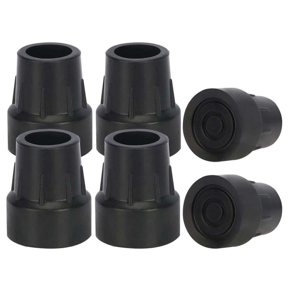 Supregear 6Pcs Heavy Duty Rubber Ferrules For Crutches, 25 Mm Replacement Tips For Crutches, Canes, Walking Sticks, Walkers, Commodes, Shower Chairs, Universal