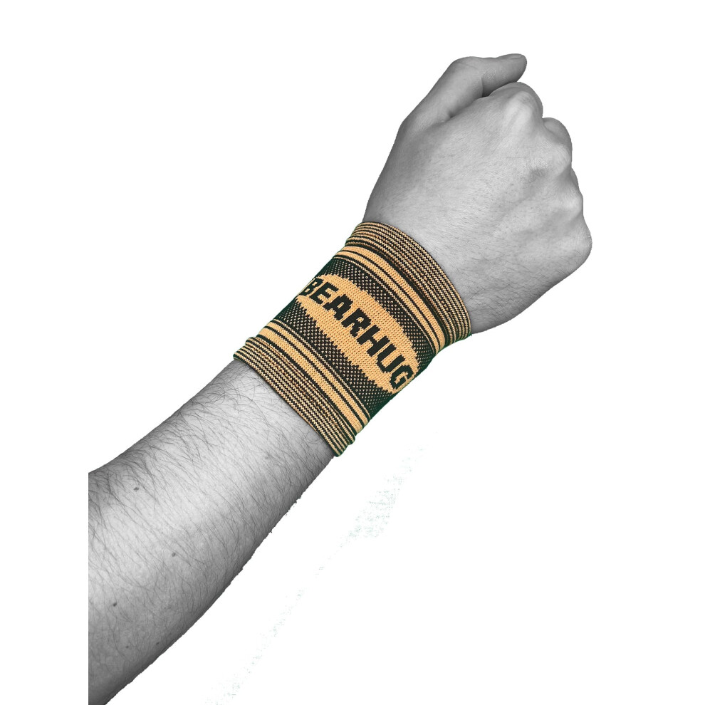 Bearhug Wrist Support For Men And Women - Wrist Brace For Arthritis, Repetitive Strain Injury And Joint Pain - Bamboo Compression Wrist Strap For Sports, Gym