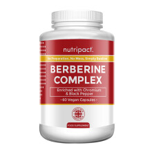 Berberine Supplement with Chromium Picolinate and Black Pepper - 60 Vegan Capsules (not Tablets) High Strength 500mg - Made in The UK