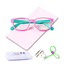 Blue Light Blocking Glasses for Kids Girls,Pink Cute Computer Glasses for Kids Age 3-12,Flexible Silicone Unbreakable Frame Gaming Glasses for
