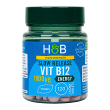 High Strength Slow Release Vitamin B12 1000ug - 120 Tablets