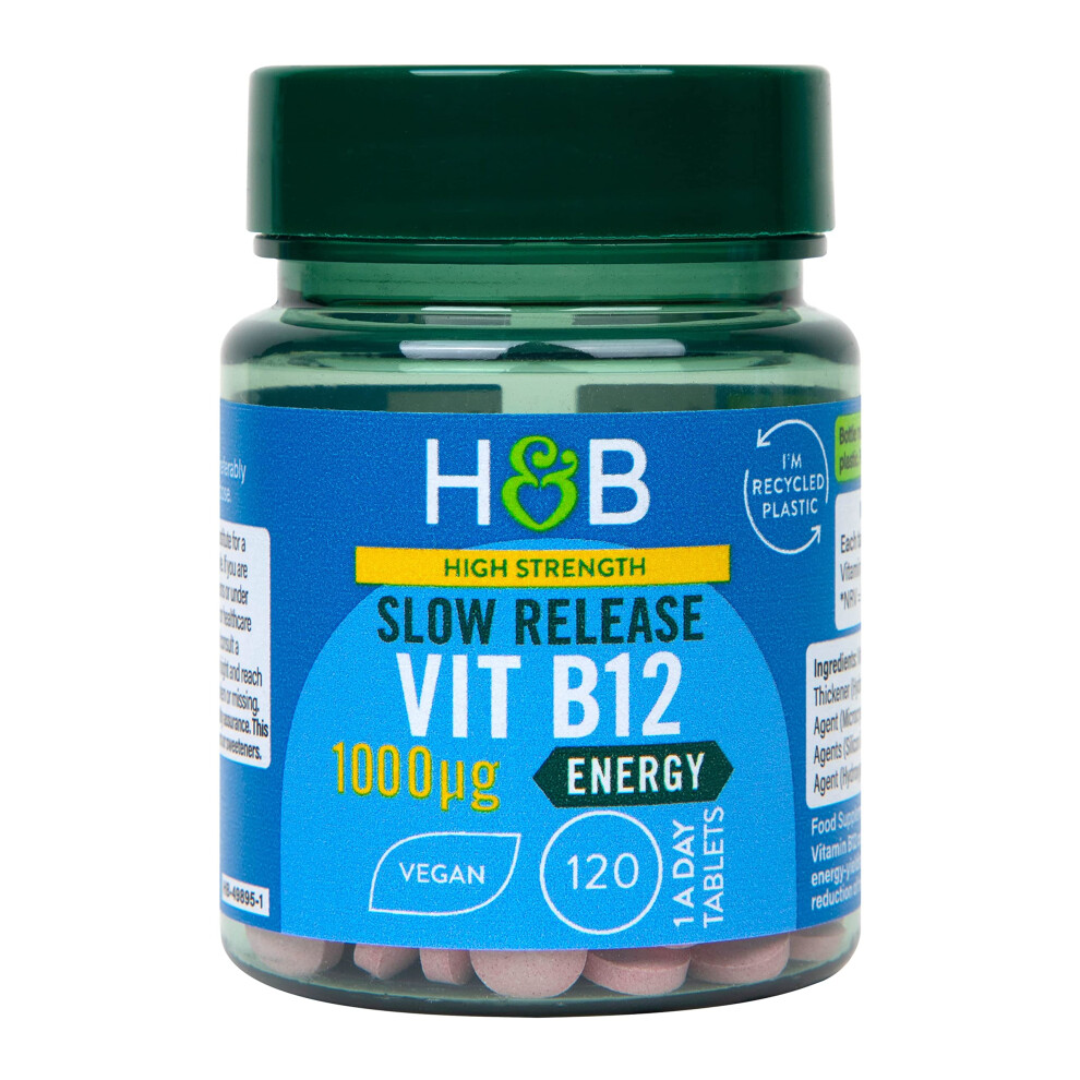 Holland & Barrett High Strength Slow Release Vitamin B12 1000Ug - 120 Tablets