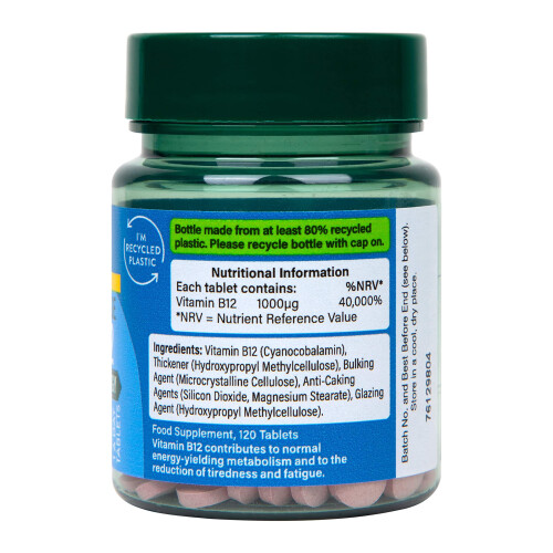 High Strength Slow Release Vitamin B12 1000ug - 120 Tablets 2