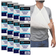 Cotton Calico Triangular Arm Sling Injury Support Arm Shoulder Support - 12 Pack