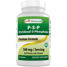 P5P Vitamin B6 (Pyridoxal 5 Phosphate) 100 mg/Serving - 120 Tablets - an Active Form of Vitamin B6.