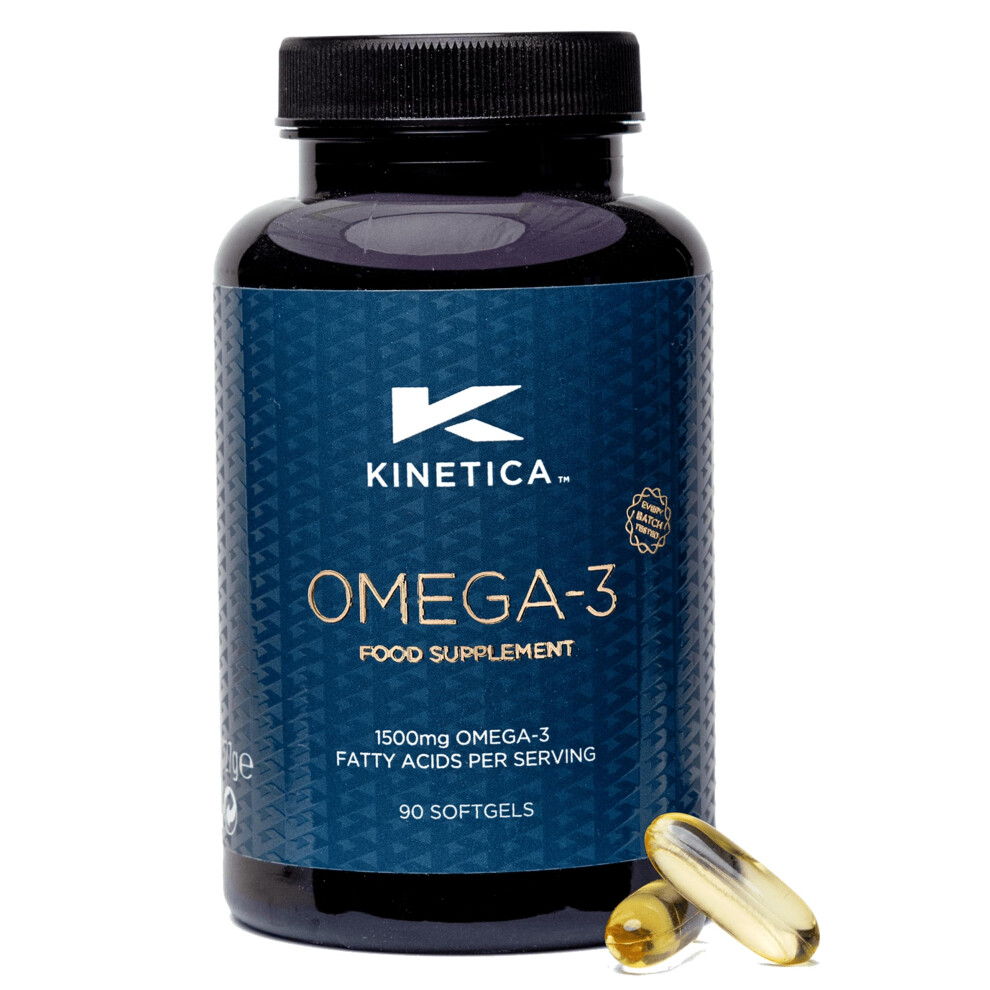 Kinetica Omega 3 Fish Oil, 1500Mg (1000 Epa, 500Mg Dha) 90 Capsules, 45 Servings