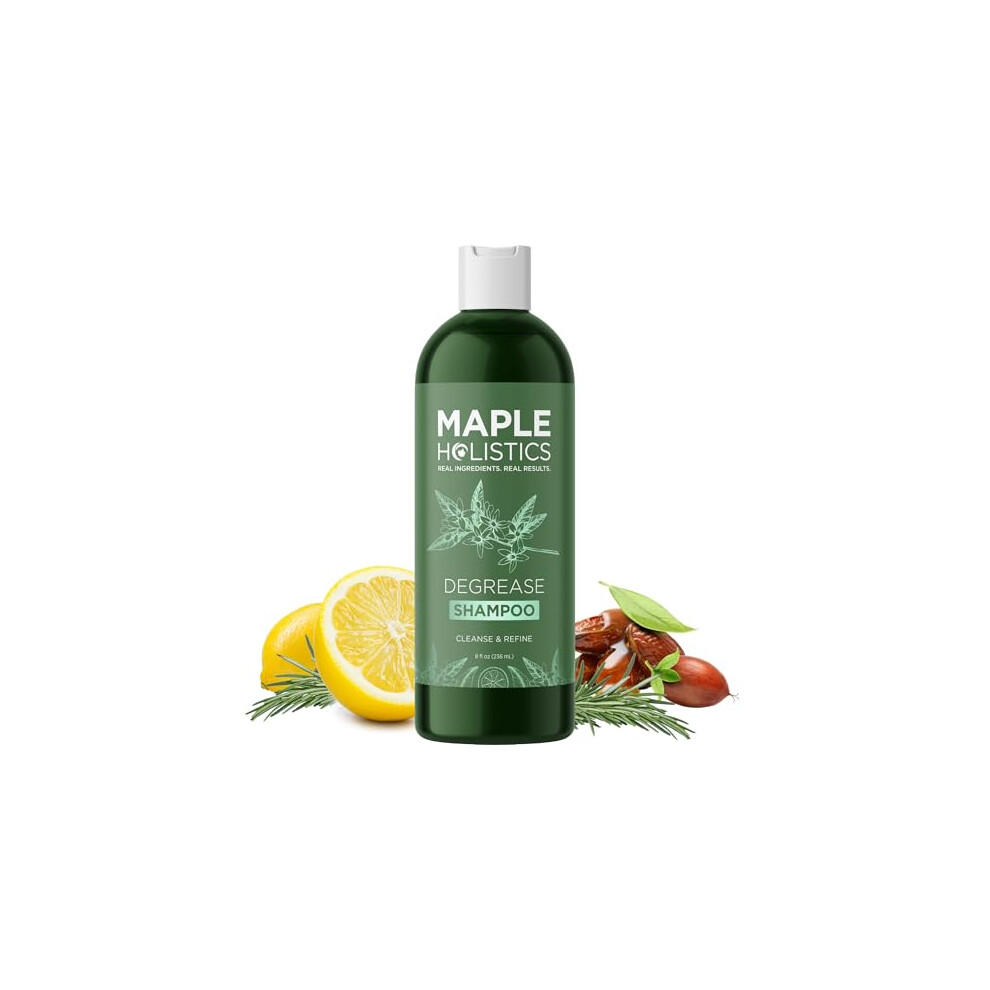 Degrease Shampoo for Oily Hair - Sulphate Free Deep Cleansing Shampoo for Greasy Hair and Scalp with Clarifying Essential Oils - Vegan Oily Hair