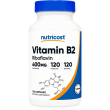 Nutricost, Vitamine B2, 400 mg, 120 Gélules