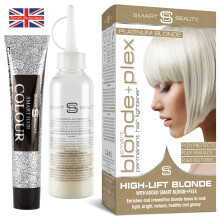 Platinum Blonde Hair Dye with added Plex Hair Care Conditioner, Permanent Hair Colour with Natural Platinum Hair Toner for Blond Hair, Vegan Hair Dye,