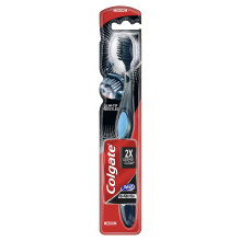 Toothbrush 360 Charcoal Black Medium Cdu 12, pack of 6