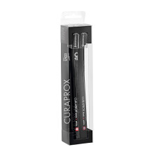 Toothbrush CS Black is White Duo - Manual Toothbrush for Adults with 8760 CUREN bristles - Black-Black, 2 pcs.