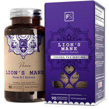 FS Lions Mane | High Strength Lions Mane Supplement - 90 Lions Mane Capsules 1000mg per Serving | Lion's Mane Mushroom Complex | Mushroom Supplement |