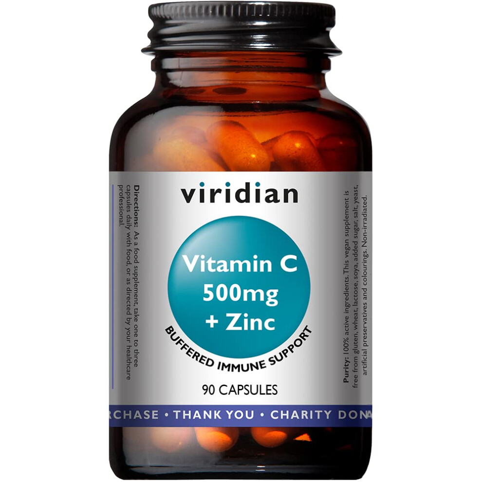 Viridian Vitamin C and  Zinc 90 Capsules for Immune Health - Image 5