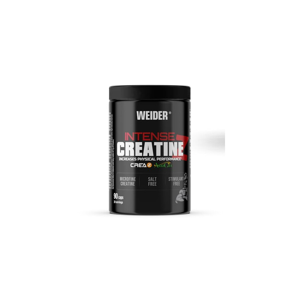 Weider Intense Creatine Z (90 Caps). Capsules Of Pure Creatine Creaz, With Astragin Improving Absorption Up To 33%, 3G Creatine/Serving, To Increase Physical