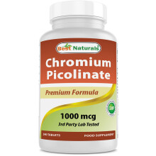 Best Naturals, Picolinate de Chrome, 1 000 mcg, 240 Comprimés